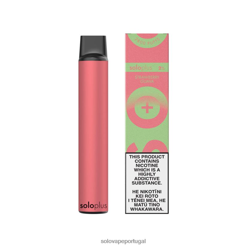 Solo Plus coleção paraíso vape descartável goiaba morango T8868Z37 - Solo Vape Pods
