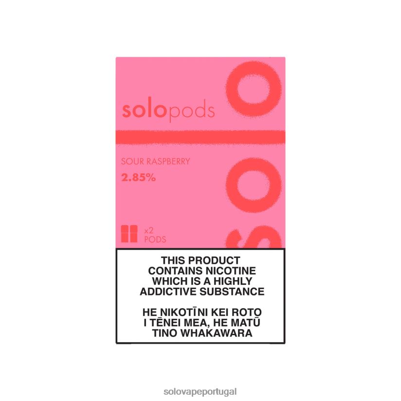 Solo cápsula de reposição pacote com 2 framboesa azeda T8868Z59 - Solo Vape Puffs
