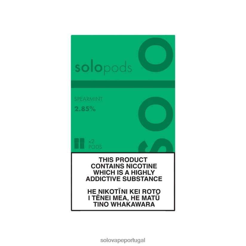 Solo cápsula de reposição pacote com 2 hortelã T8868Z62 - Solo Vape Portugal
