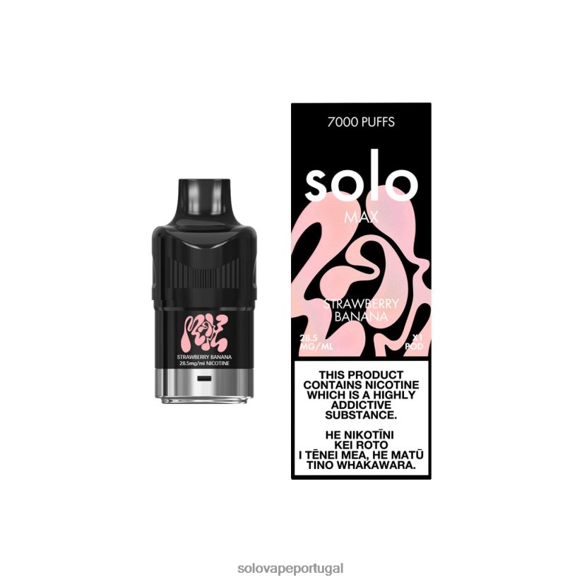Solo MAX vagem banana morango T8868Z77 - Solo Vape Puffs